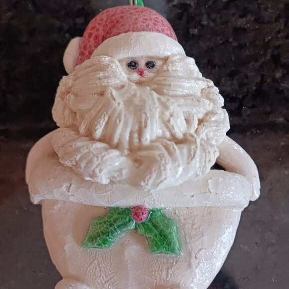 Santa in the Tub, Resin Ornament - Picture 3 of 4